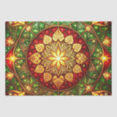 Green Red Decorative Holiday Tissue Paper Seidenpapier (Vorderseite)