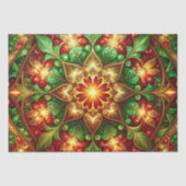 Green Red Decorative Holiday Tissue Paper Seidenpapier (Vorderseite)
