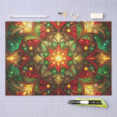 Green Red Decorative Holiday Tissue Paper Seidenpapier (Handwerk)