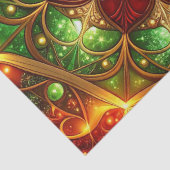 Green Red Decorative Holiday Tissue Paper Seidenpapier (Detail)