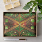 Green Red Decorative Holiday Tissue Paper Seidenpapier (Geschenk)