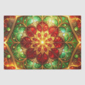Green Red Decorative Holiday Tissue Paper Seidenpapier (Vorderseite)