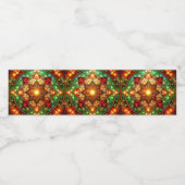 Green Red Decorative Holiday Wasserflaschenetikett (Einzelnes Label)