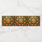 Green Red Decorative Holiday Wasserflaschenetikett (Einzelnes Label)