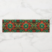 Green Red Decorday Wasserflaschenetikett (Einzelnes Label)