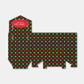 Green Red Diamond Star Pattern auf schwarz Danke Geschenkschachtel (Ungefaltet)