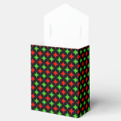 Green Red Diamond Star Pattern auf schwarz Danke Geschenkschachtel (Geöffnet)