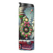 Green Red Festive Train Moonlit Gifts Thermosbecher (Nach rechts gedreht)