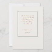 Green Red Floral Illustration Weihnachtsgrüße Einladung (Rückseite)