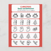 Green Red Fun Weihnachten gleich und anders Flyer (Hinten)