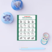 Green Red Fun Weihnachten gleich und anders Flyer (Einzeln)