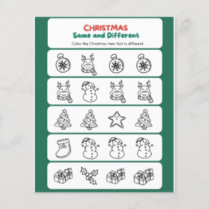 Green Red Fun Weihnachten gleich und anders Flyer