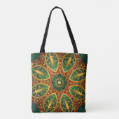 Green Red Gold Decorative Holiday Tote Bag Tasche (Rückseite)