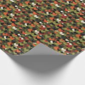 Green Red Heart Pattern Geschenkpapier (Ecke)