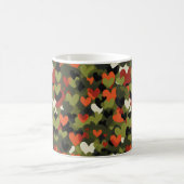 Green Red Heart Pattern Kaffeetasse (Mittel)