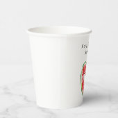 Green Red Heart Watermelon Birthday Pappbecher (Rechts)