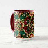 Green Red Holiday Tasse (Vorderseite Links)