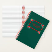Green & Red Holly Retro Family Christmas Journal Notizblock (Innen)