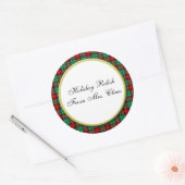 Green Red Kariert Custom Holiday Baking Stickers (Umschlag)