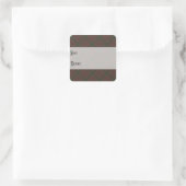 Green & Red Kariert Gift Tag Quadratischer Aufkleber (Tasche)
