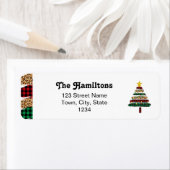 Green & Red Kariert Leopard Thema Weihnachtsbaum L (Insitu)