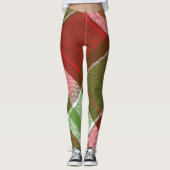 Green Red Kariert Patterns Weihnachtsfeiertag Leggings (Vorderseite)