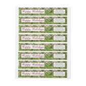 Green Red Kariert & Pine Branch Happy Holidays (Bogen)