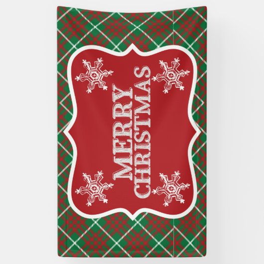 Green & Red Karo Banner (Vertikal)