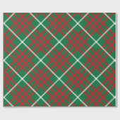 Green & Red Karo Geschenkpapier (Flach)