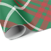Green & Red Karo Geschenkpapier (Rolleneckpunkt)