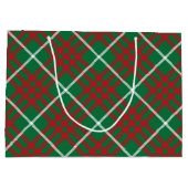 Green & Red Karo Große Geschenktüte (Rückseite)