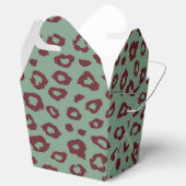 Green Red Leopard Print Geschenkschachtel (Geöffnet)