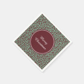 Green Red Leopard Print Serviette (Ecke)