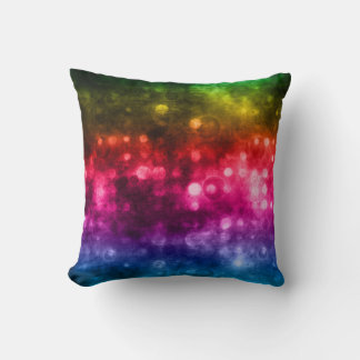 Green, Red, Lila & Blue Abstrakt Bokeh Design Kissen