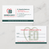 Green Red Modern Formal Branding Dental Visitenkarte (Vorne/Hinten)