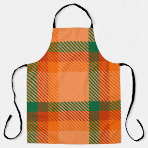 Green, Red, Orange und Beige Tartan Kariert schott Schürze