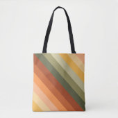 GREEN RED ORANGE YELLOW DIAGONAL STRIPES TASCHE (Vorderseite)