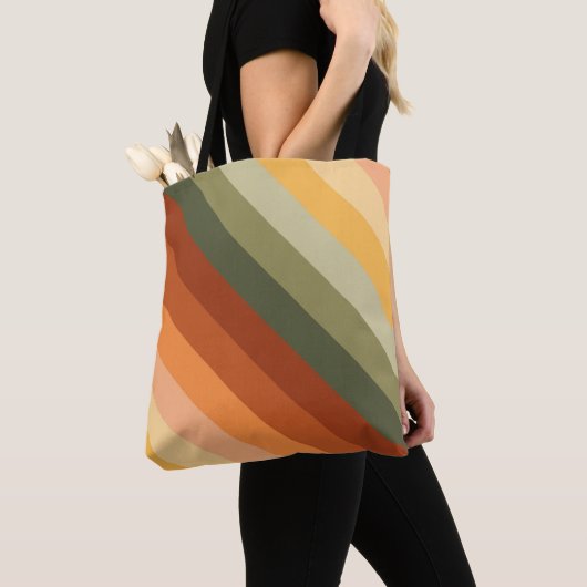 GREEN RED ORANGE YELLOW DIAGONAL STRIPES TASCHE (Von Nahem)