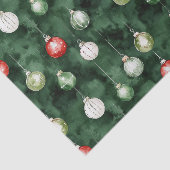 Green Red Ornaments Christmas Seidenpapier (Ausschnitt)