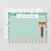 Green Red Panda vom Schreibtisch aus Mitteilungskarte (Vorderseite)