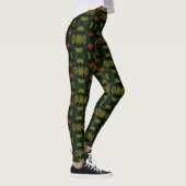 Green & Red PatternedFloral Mosaic Women's Legging Leggings (Rechts)