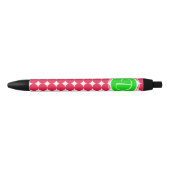 Green & Red Polka Dot Monogram Kugelschreiber (Vorderseite)