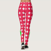 Green & Red Polka Dot Monogram Leggings (Rückseite)