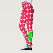 Green & Red Polka Dot Monogram Leggings (Links)