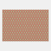 Green Red Polka Dots Minimal einfach Geschenkpapier Set (Vorderseite 2)