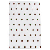 Green Red Polka Dots Weihnachtsgeschenktasche Mittlere Geschenktüte (Vorderseite)