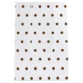 Green Red Polka Dots Weihnachtsgeschenktasche Mittlere Geschenktüte (Rückseite)