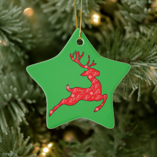 Green & Red Rudolph - Ornament (Die Renditen)