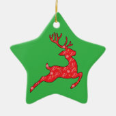 Green & Red Rudolph - Ornament (Die Renditen) (Vorne)