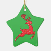 Green & Red Rudolph - Ornament (Die Renditen) (Links)